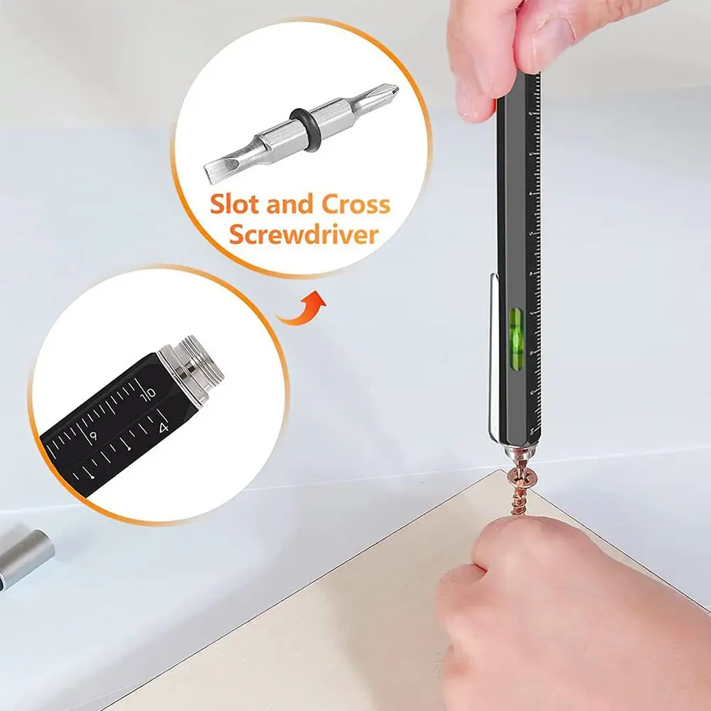Construction Tools Spirit Level Screwdriver Ballpoint Pen Ruler Gadgets Multi-functional Capacitive