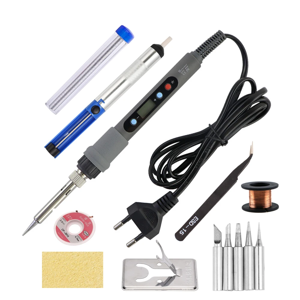 

Heater Welding Pump Desoldering Electric Soldering Digital Iron Equipment Repair Temperature Ceramic Kit Adjustable Tool Set