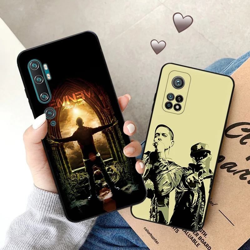 Мягкий чехол для Redmi Note13 Pro 5G Note12 13C Xiaomi 13 12 Lite 12t 12x 12c Eminem RAP GOD черный телефона