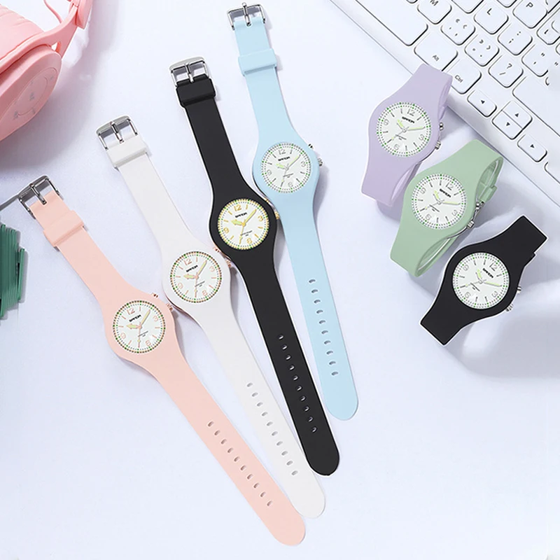 

Часы наручные женские кварцевые, модные ударопрочные простые Роскошные для отдыха и спорта, водонепроницаемость 50 м, со светящимся циферблатом