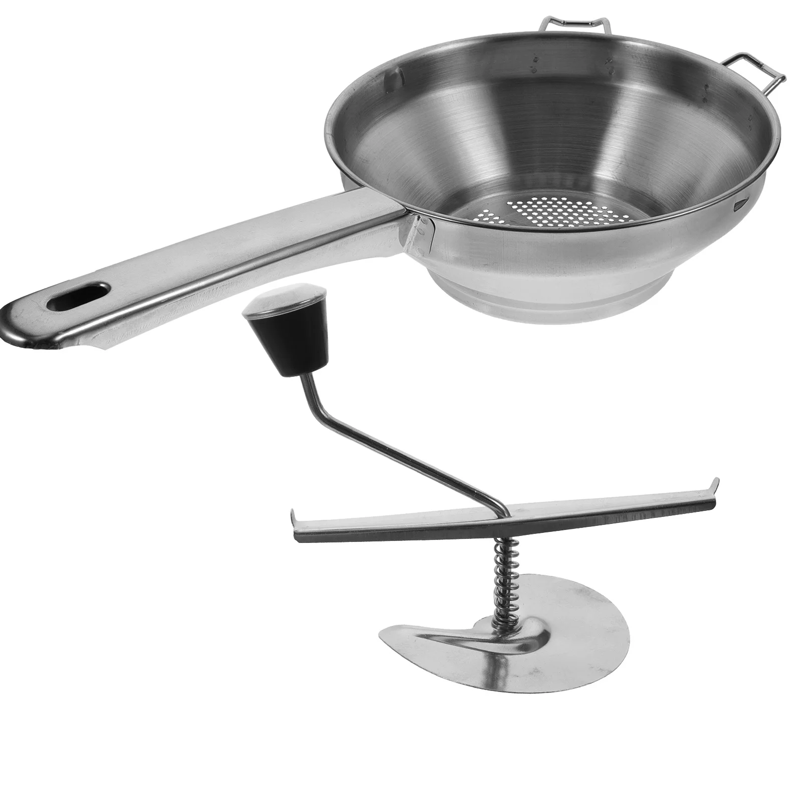 

Stainless Steel Masher Handheld Cheese Grater Potato Presser Manual Beater Baby