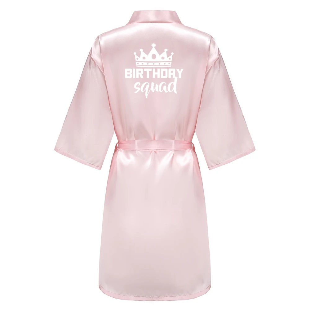 Атласная пижама-кимоно для вечеринки в честь Дня Рождения