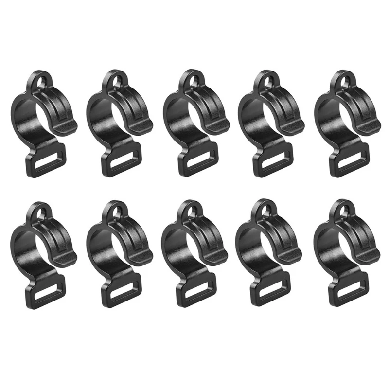 

Y1UC 10pcs Camping Accessories Camping Fixed Canopy Tools Plastic Tent Hooks Black