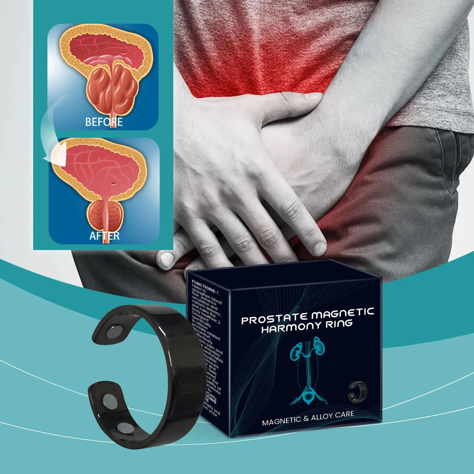 Кольцо простаты HOUKEA успокаивает и улучшает кровообращение функцию способствует