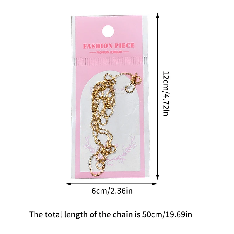 Цепочка со стальными шариками для ногтей 0 8/1 мм