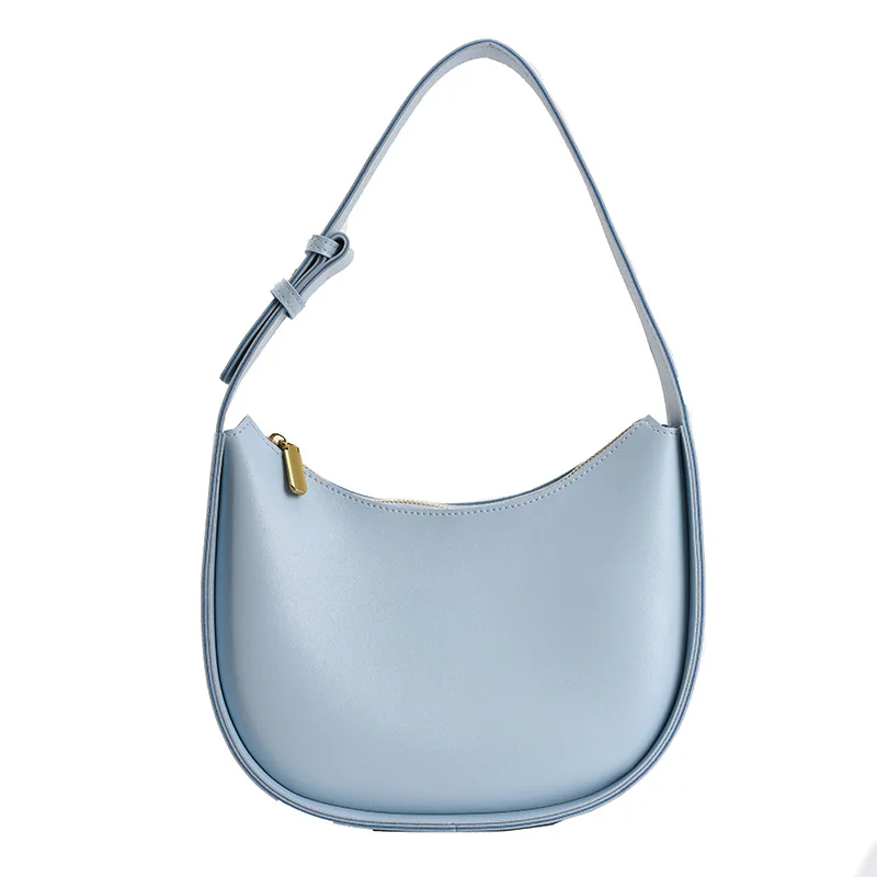 

Semicircle Saddle Shoulder Crossbody Bags For Women New Fashion Pu Leather Adjustable Wide Strap Girls Tote Handbags 2023