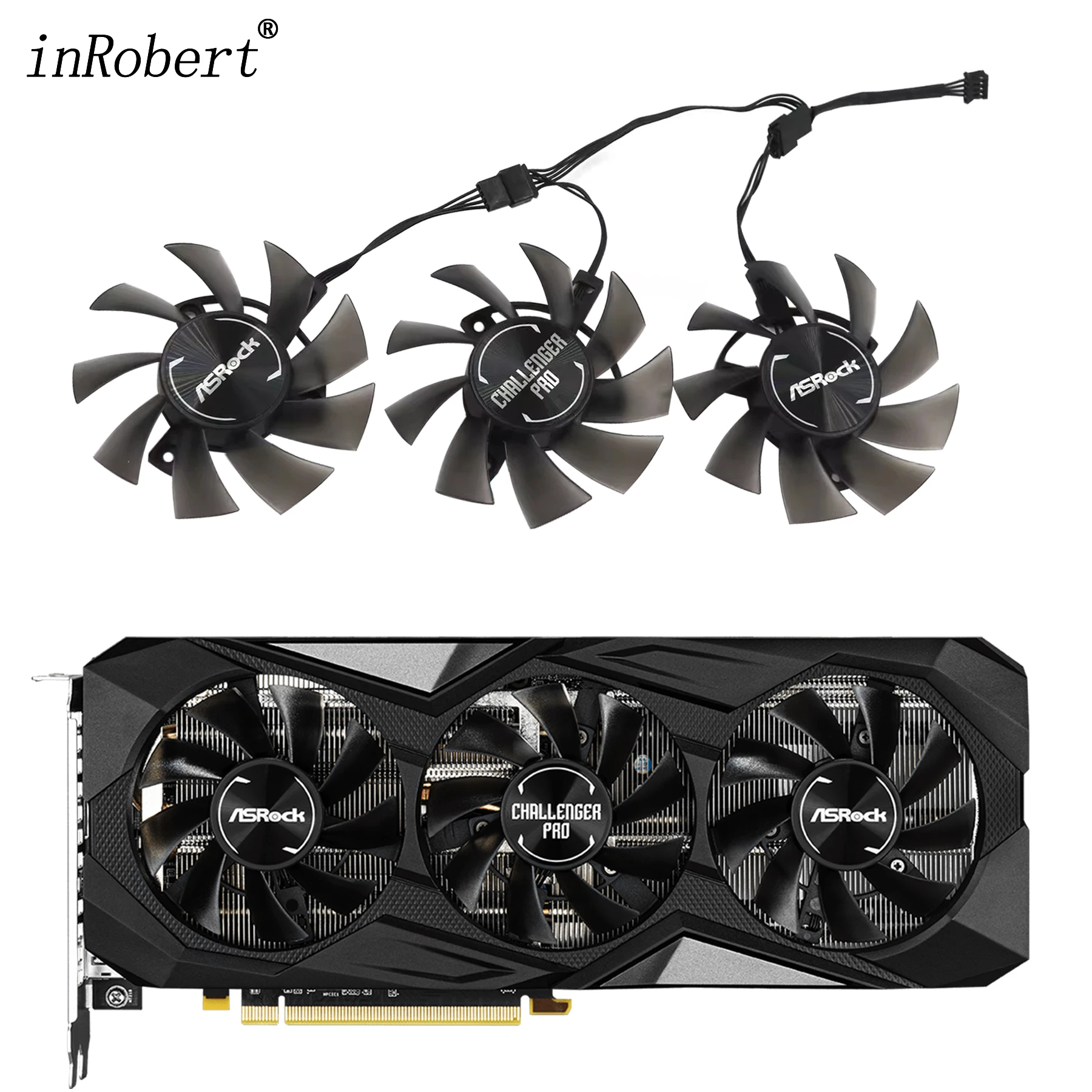 

Кулер для видеокарт Asrock RX 5600XT Challenger PRO, 75 мм