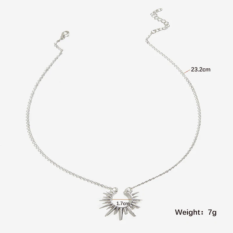 Exquisite Sun Flower Pendant Necklace Golden 18 K Chain Choker Women Necklace Bijoux Femme Accessories images - 6