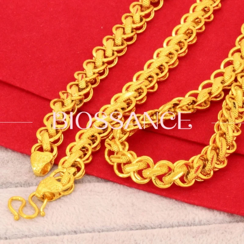 BIOSSANCE Новая модная высококачественная медная позолоченная цепочка из киля 8 мм 10