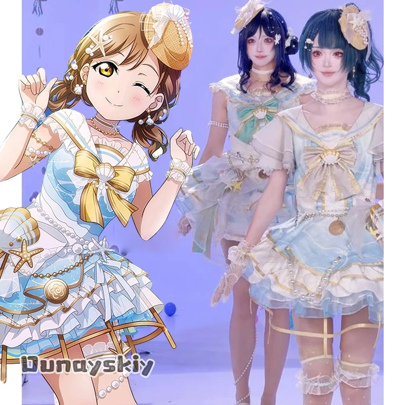 Фото Костюм Cospla Lovelive Sunshine Aqours You Mari Yoshiko, праздничные костюмы, одежда в стиле аниме, униформа для Хэллоуина и карнавала, пошив на заказ №1