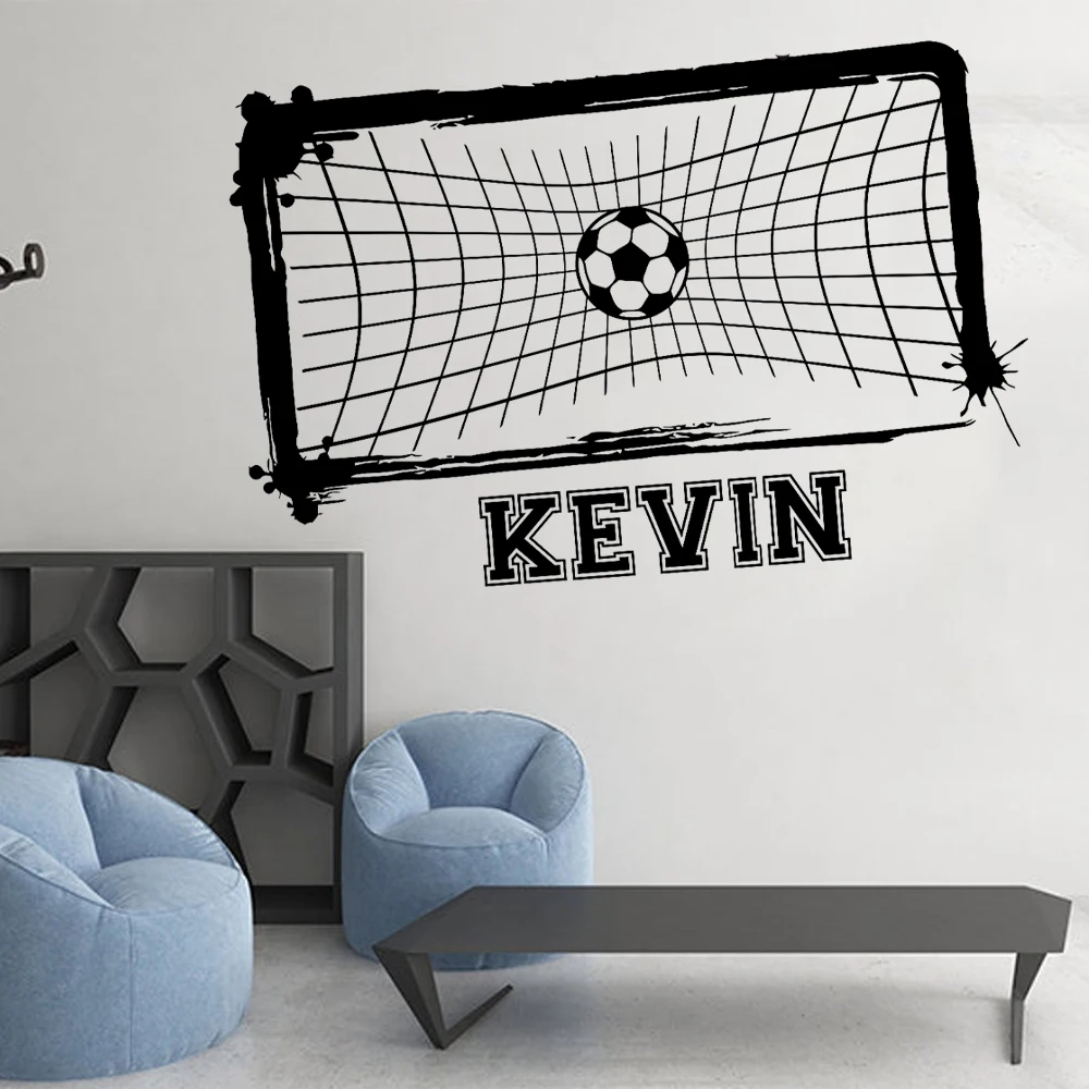 

Football wall decoration, custom wall decals, sports vinyl, goal wall art, wall decals, children's room, decoration G-157