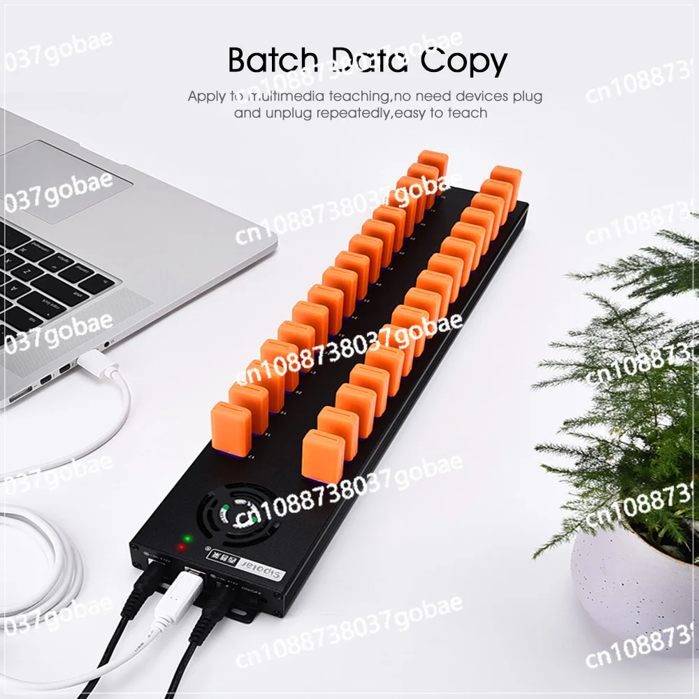 Фото Прочный промышленный USB-хаб на 32 порта (USB 2.0) с 30 портами для зарядки и синхронизации, в комплекте 2 адаптера питания 12В 10А для настольного использования, для телефонов A-832 №2