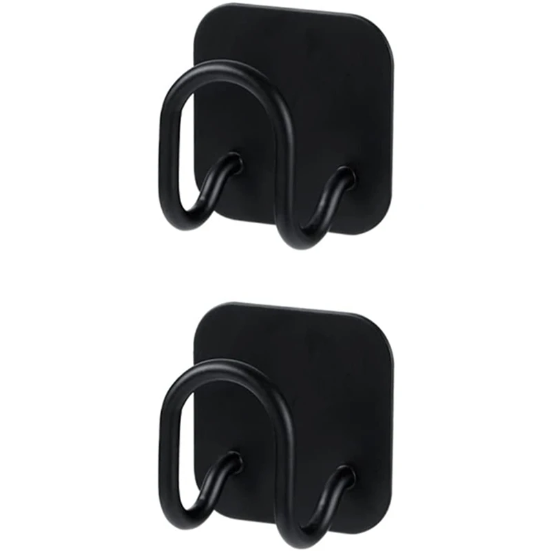 

2 Pieces Pot Lid Rack For Wall Mounting Organizer Holder Sponge Hook Self-Adhesive Hanger Black Wall Hook For Home