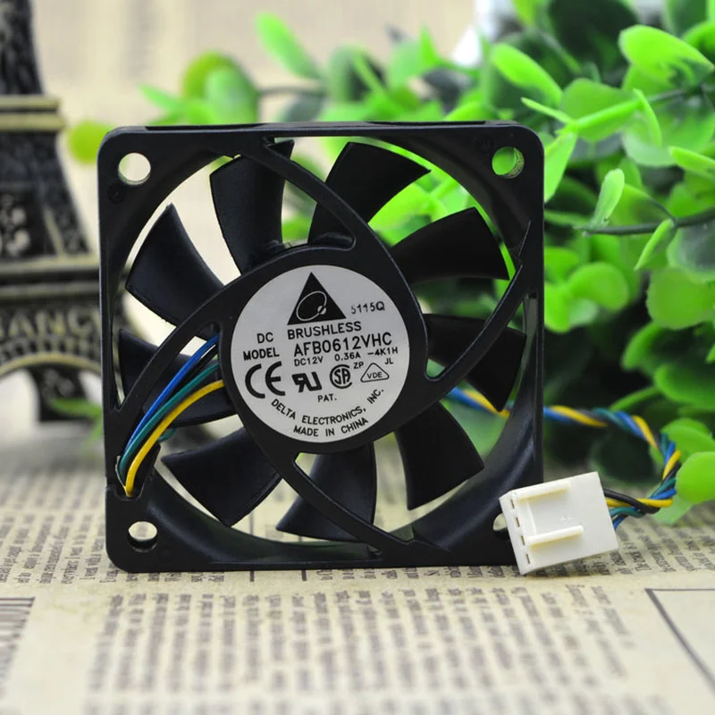 

SSEA New Fan For Delta AFB0612VHC 6015 12V 0.36A 6CM 4-wire Chassis CPU Cooling Fan 60x60x15mm