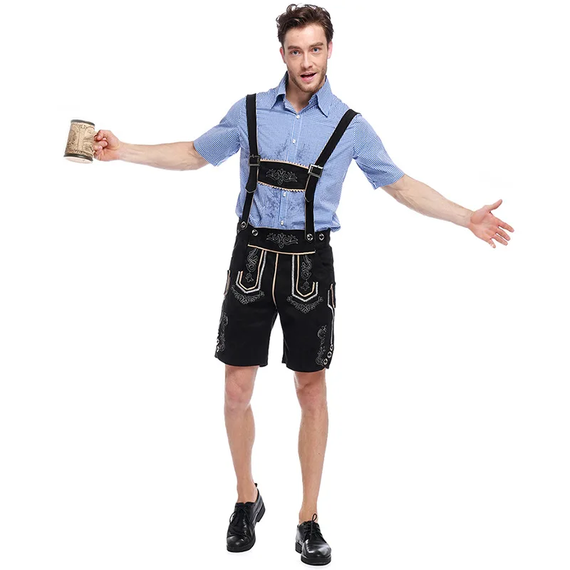 Взрослый мужской костюм на Октоберфест Lederhosen баварский Немецкий фестиваль пиво