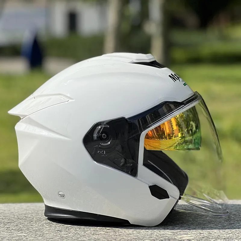 Оригинальный брендовый жемчужно-белый шлем Mxnrte для мужчин и женщин полушлем с