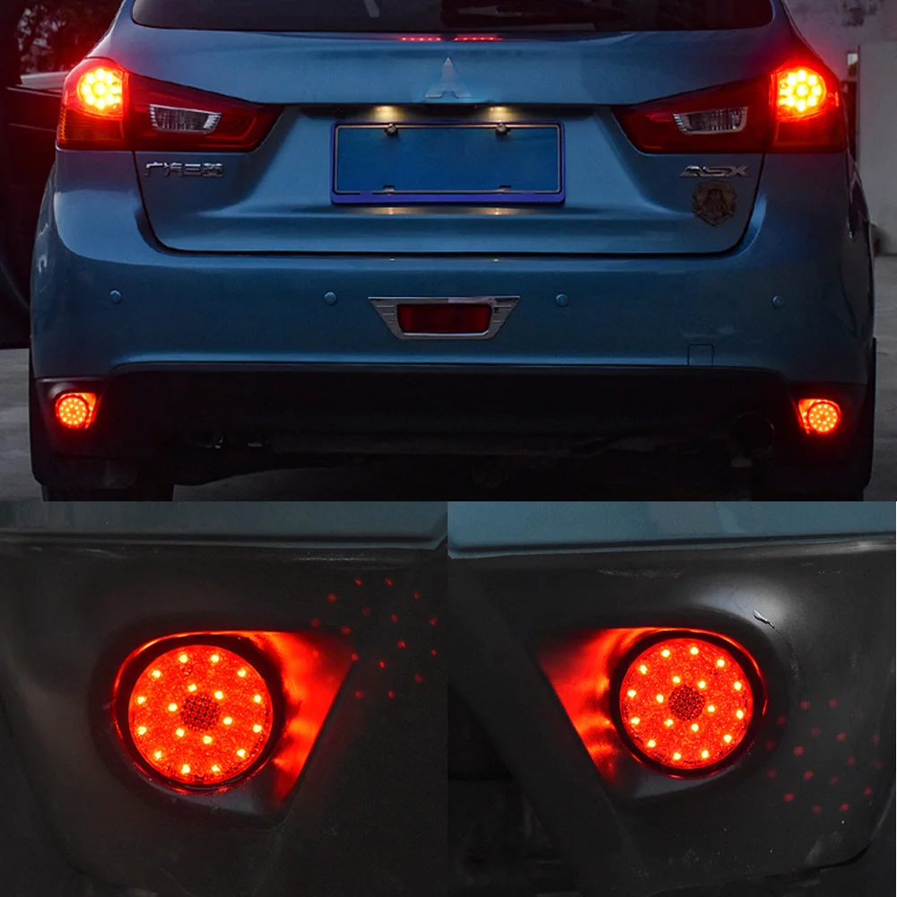 2Pcs LED Rear Bumper Reflector Tail Light Brake Lamp For ZRR70 Voxy / Noah Mitsubithi Outlander Sport 13-2016 ASX 2013-2016 - купить по