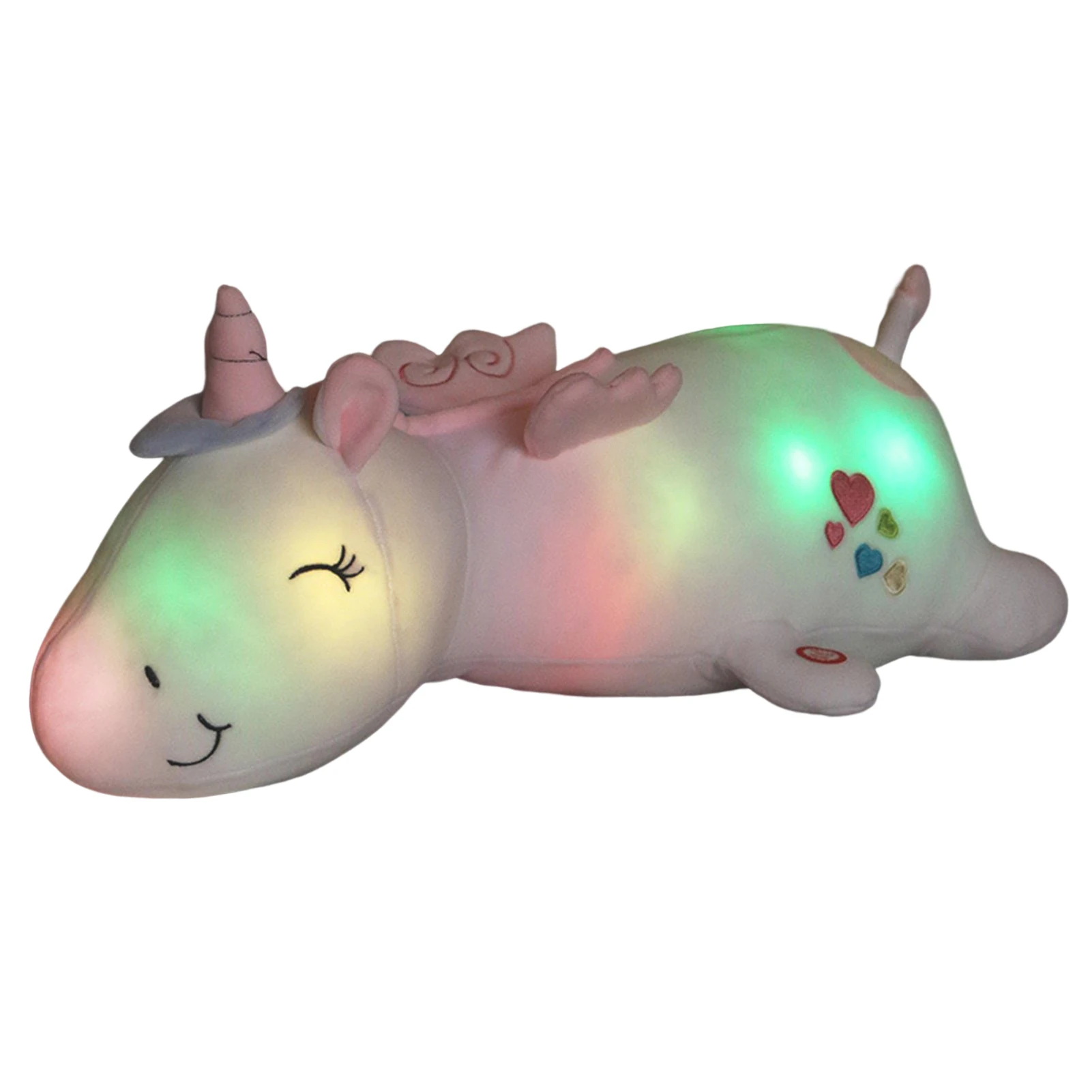 

Glowing Unicorn Stuffed Hugging Toy Skin-friendly and Soft Fabric Suitable for Home Office Decoration