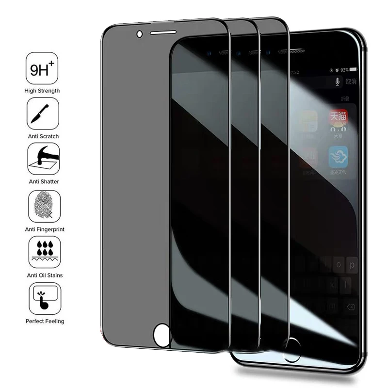 

1-3PCS Best Privacy Tempered Glass Anti-spy Film on For Iphone 14 13 12 11 Pro Max Mini 67 8 Plus X XS XR Screen Protector Glass