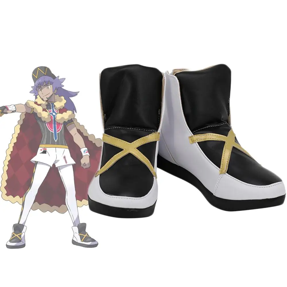 

Pokemon Sword & Shield Leon Dande Cosplay Boots Leather Shoes Custom Made Any Size for Adults and Kids