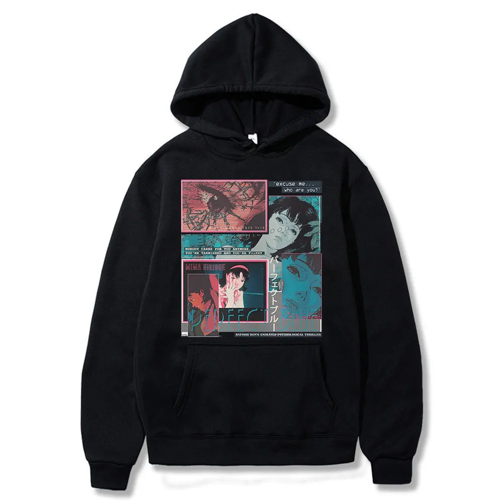 

2022 New Hot Sale Couple Clothes Perfect Blue Junji Ito Anime Printed Hoodie Hip-pop Oversize High Quality Loose Sweatshirt
