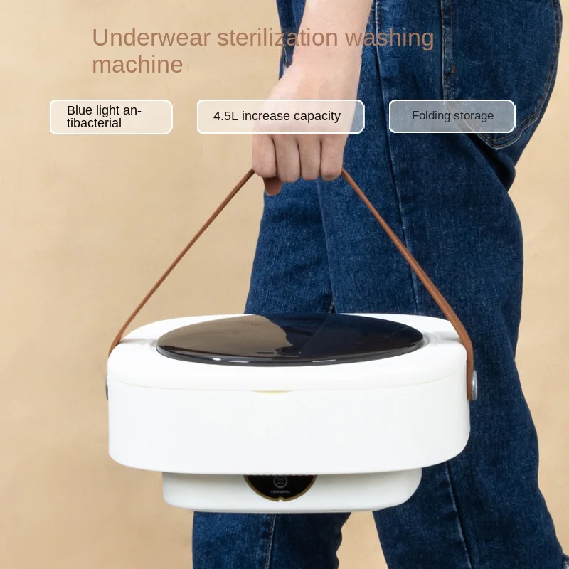 

Folding Washing Machine, Portable Underwear and Underwear Cleaning Machine, Small Mini Dehydration Sock Washing Machine