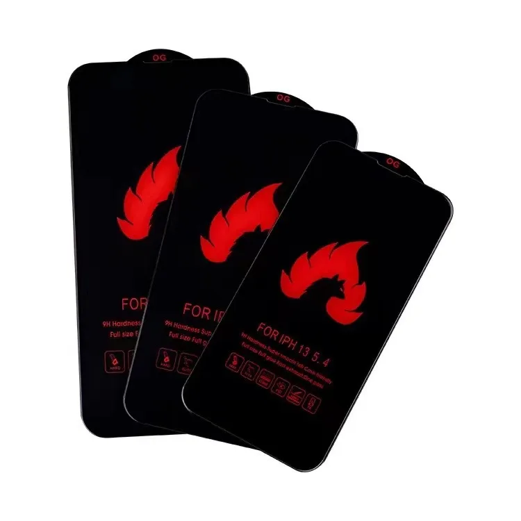 10pcs Fire Wolf 0.25MM ESD anti-static anti dust Tempered Glass For iPhone 14 13 12 Pro Max iPhone XS 12 11 screen protector