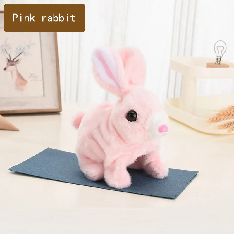 

Electronic Plush Rabbit Toy Robot Bunny Walking Jumping Running Animal Shake Ears Cute Electric Pet For Kids Birthday Gifts