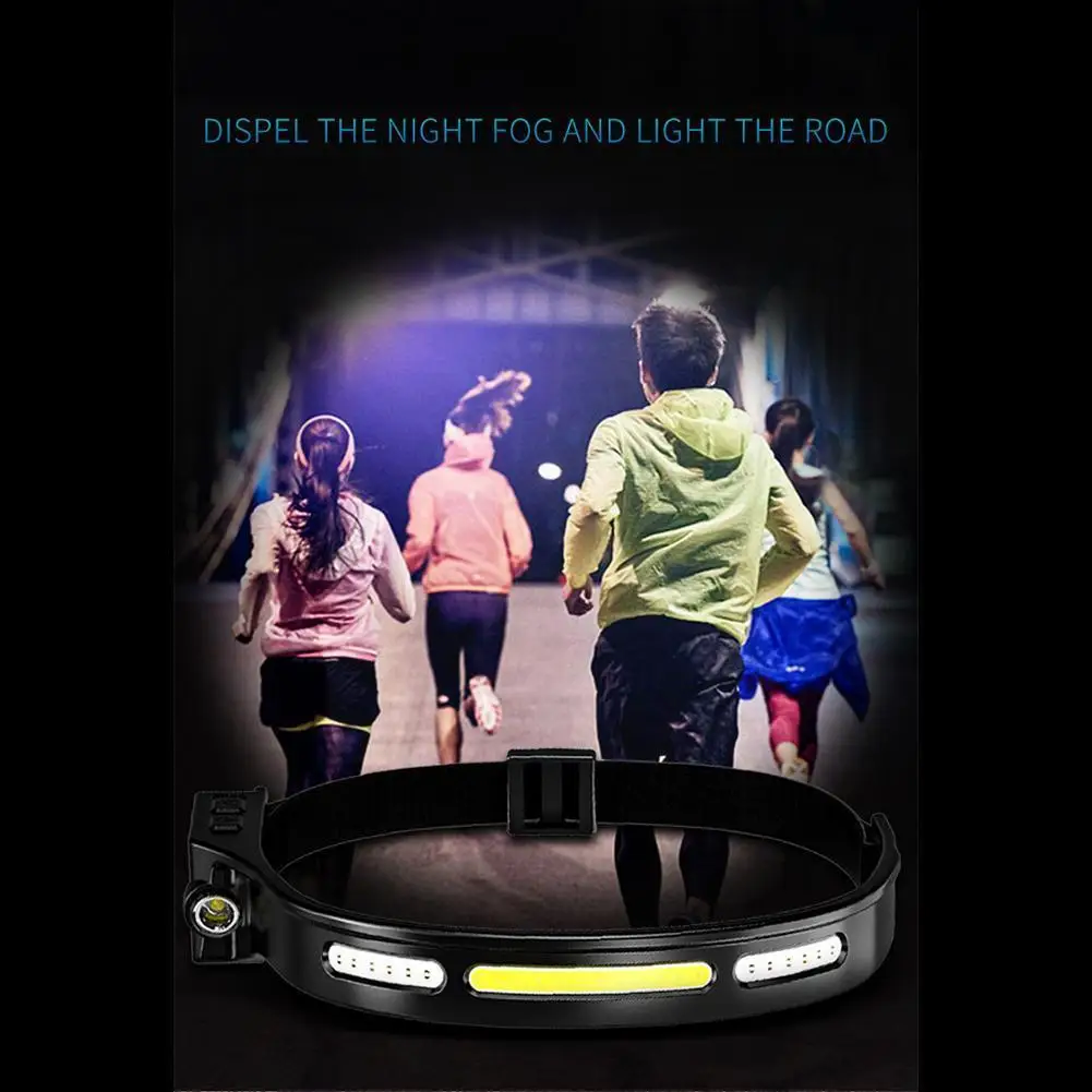 

Led Induction Lamp Cob Light Built-in 1200mah Warning Rechargeable 5 Lithium Portable Modes Battery Torch T3i3