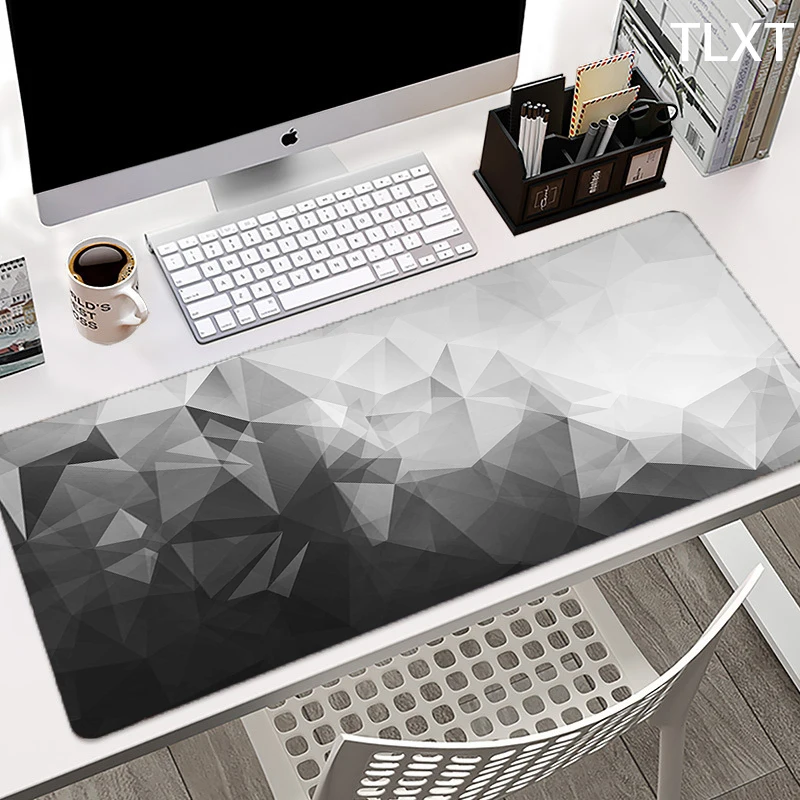 Black And White Cherry Blossom Mousepad XL Custom Home Computer Keyboard Pad Desk Mats Laptop Soft Anti-slip Table Mat Mouse pad images - 6