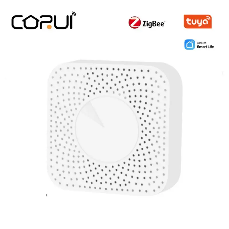 

Датчик воздушной коробки CORUI Tuya Smart Zigbee, детектор сигнализации PM2.5, формальдегида, VOC,CO2, температуры, влажности 6 в 1 с умным сроком службы