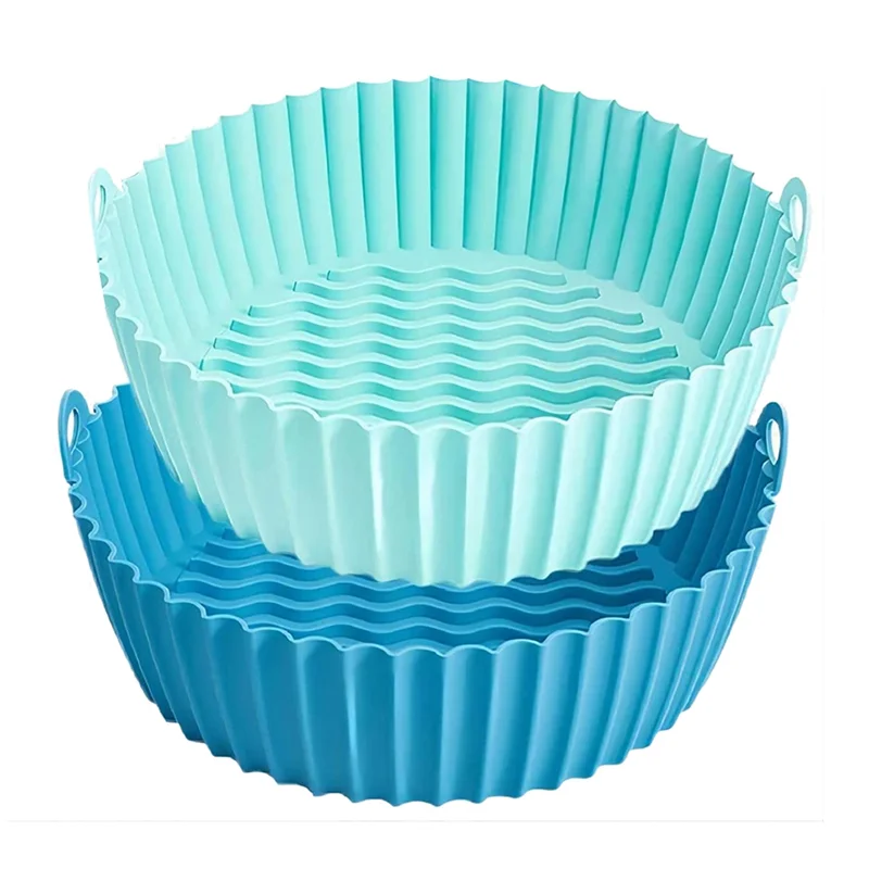 

Silicone Air Fryer Liner 7.5 Inch Diameter Reusable Silicone Basket Tray Pan Heat Resistant Easy Cleaning Air Fryers