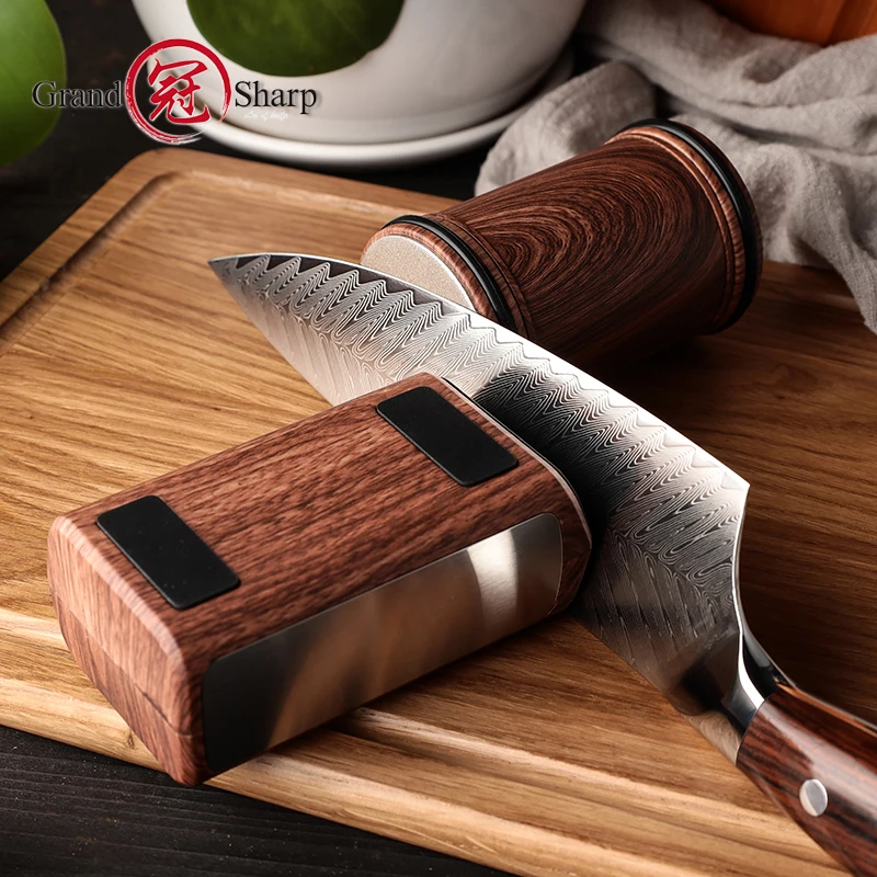 Точилка для ножей Grandsharp 15 и 20 градусов набор точильных камней с угловым роликом