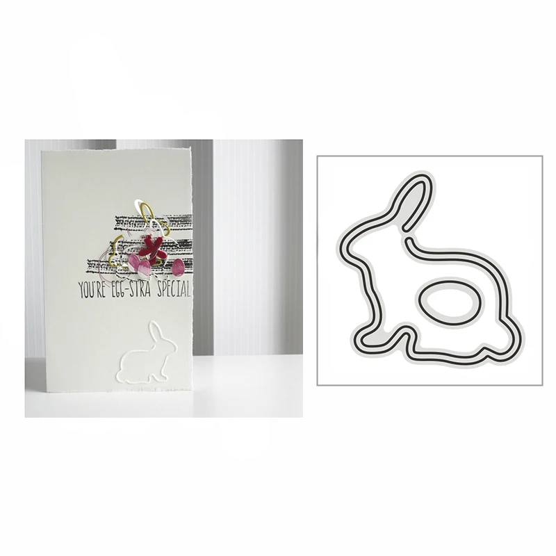 

Горячая новинка 2022, металлические пресс-формы в виде яйца кролика для скрапбукинга «сделай сам», украшения и поздравительные открытки, бума...