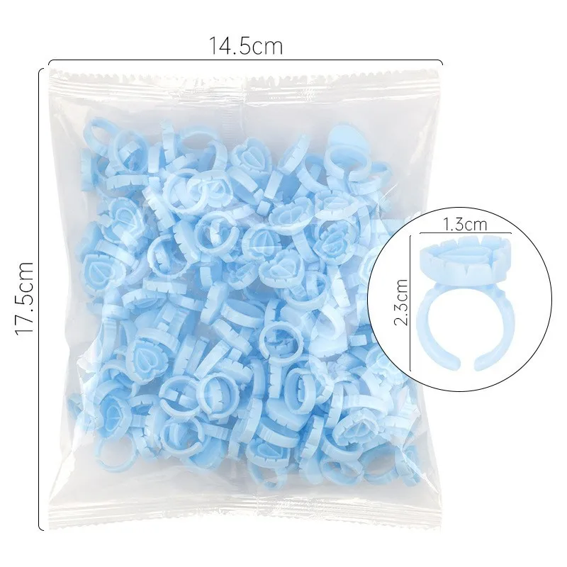 100 Упаковок Одноразовых Клеевых Колец Для Ресниц В Форме Сердца Зажим Подтяжки