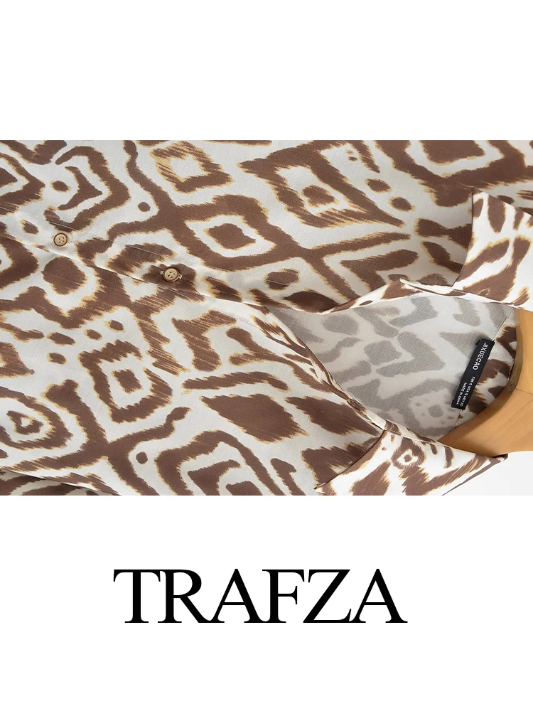 Женский Комплект TRAFZA С Блузкой И Юбкой Блузка Длинными Рукавами V-образным