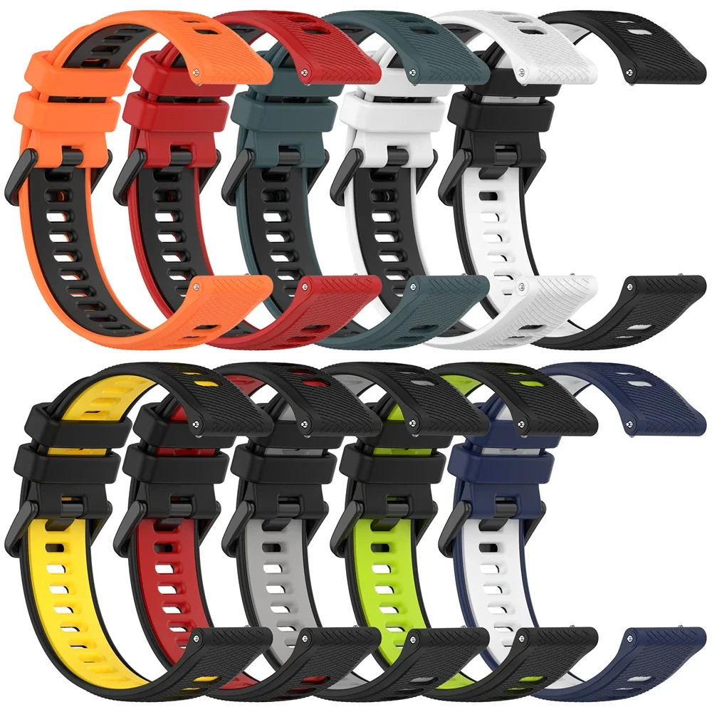 Силиконовый ремешок для Huami AMAZFIT BIP 5 Band GTR 4/GTR 3 Pro 2 2e 47/42 мм GTS 4 mini Bip Браслет 20 22