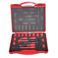 18pcs 1000v vde insulated tools 14 ratchets wrench sockets sets t handle extensions hex bits sockets resistant to high voltage