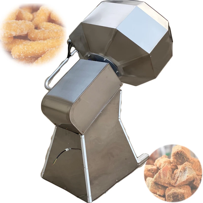 

Stainless Steel Octagonal Potato Chips Flavor Mixer Snack Food Popcorn Seasoning Coating Flavoring Machine Drum Mixing Equipment