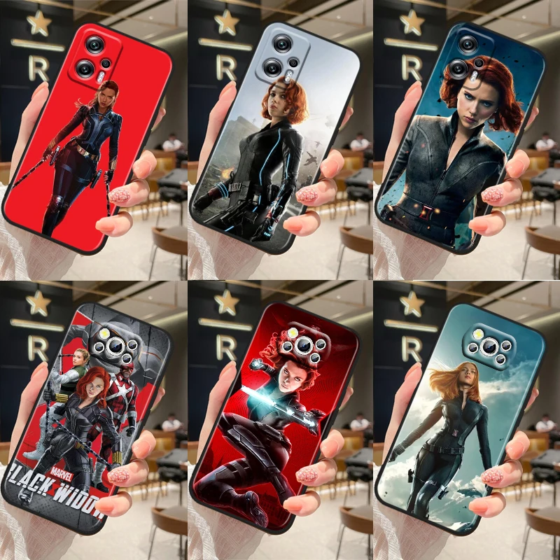 

Black Widow Marvel Cool For Xiaomi Poco M5 M4 X4 X3 F3 GT NFC M3 C3 M2 F2 F1 X2 Pro Silicone Black Phone Case Cover