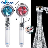 turbo shower head 360 degrees rotating high pressure fan stop water spray nozzle rainfall water saving filters shower head set
