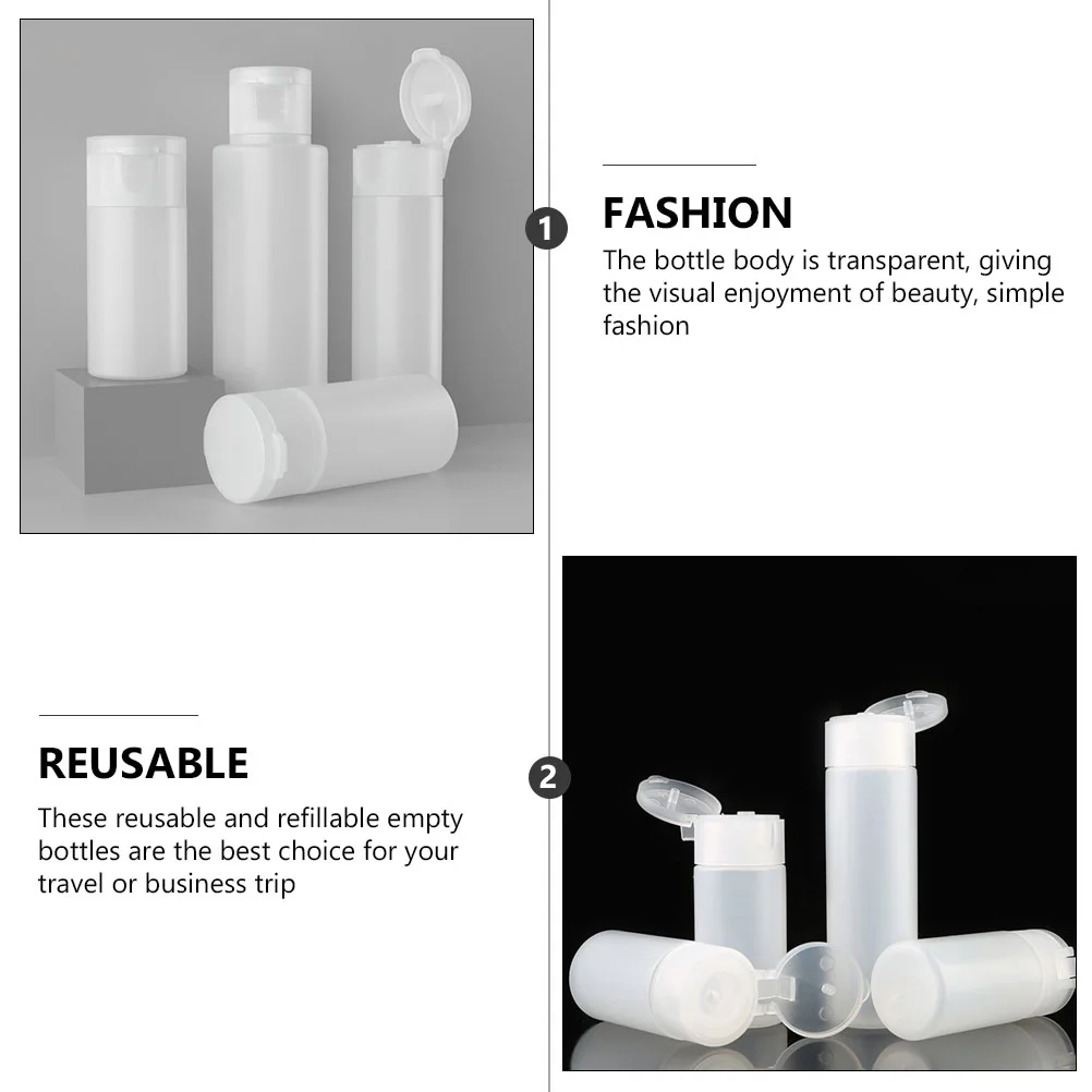 

Flip Top Squeeze Bottle Sub-packing Bottles Refillable Plastic Shampoo Holder Reusable Cosmetics Creative Storage