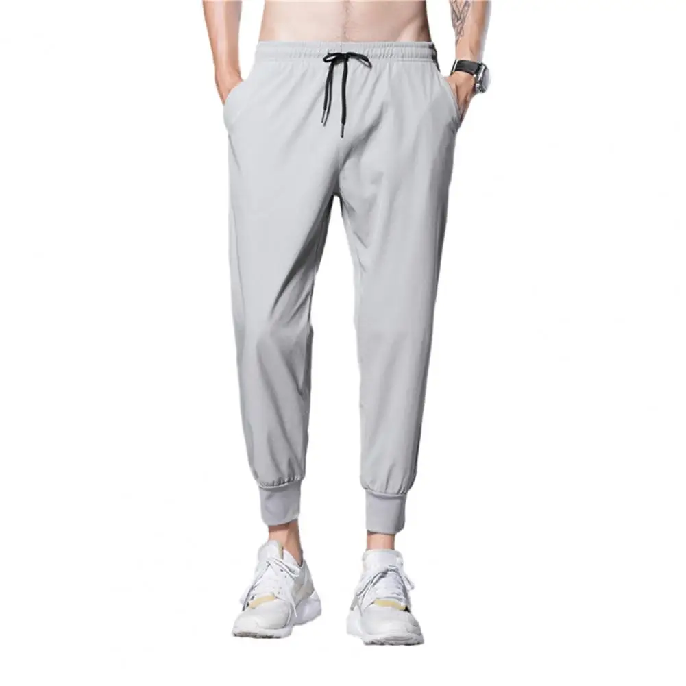 

Stylish Casual Pants 3D Cutting Summer Wide Leg Thin Jogging Pants Ice Silk Fast Drying Sports Pants Sportswear