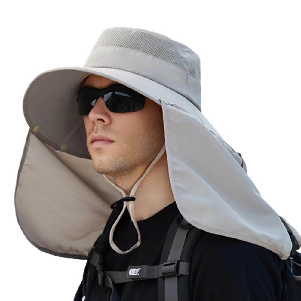 

2 IN 1 Summer Men Women Boonie Hat With Neck Flap Outdoor Bucket Hat Sun Protect Summer Neck Protection Sunscreen Visor Fishing