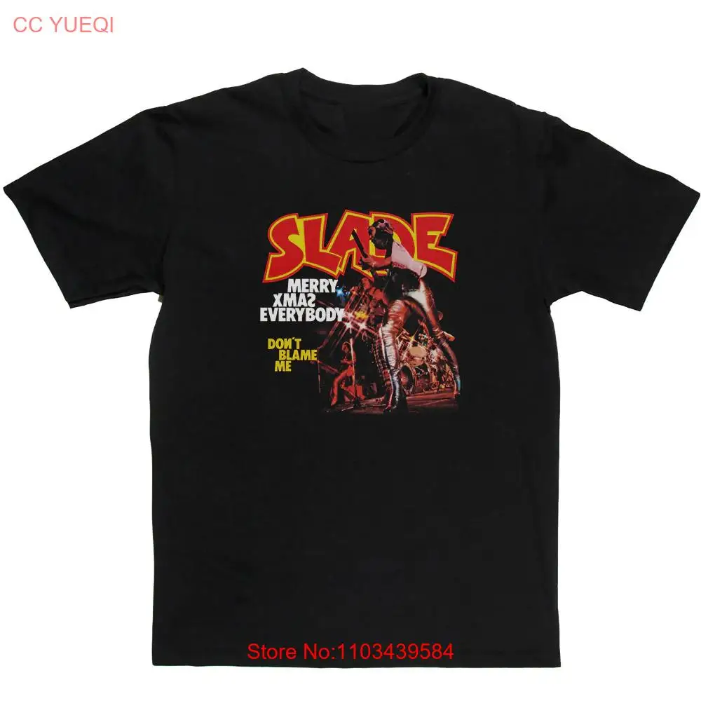 Футболка Slade Merry Xmas Everybody черная с коротким рукавом Все размеры X929