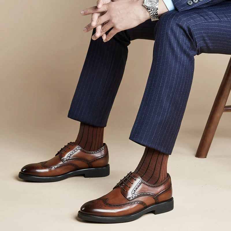 

2023 Designer Formal Oxford Shoes for Men Wedding Shoes Leather Italy Pointed Toe Mens Dress Shoes Sapato Oxford Masculino Size