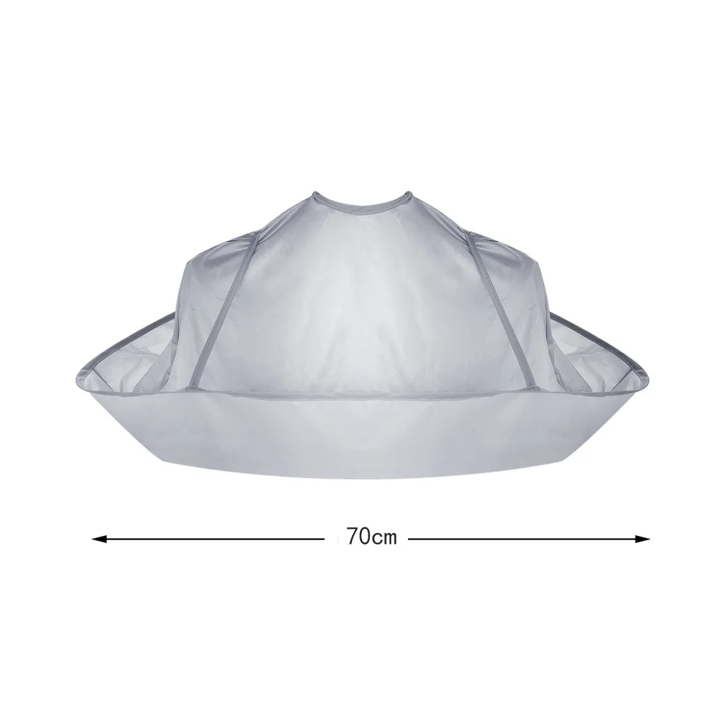 

Складной плащ для стрижки волос серебристо-серый