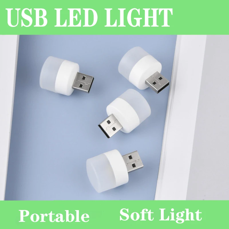 USB LED Night Light Eye Protection Reading Computer Mobile Power Charging Lamp Soft Plug Book Lights |