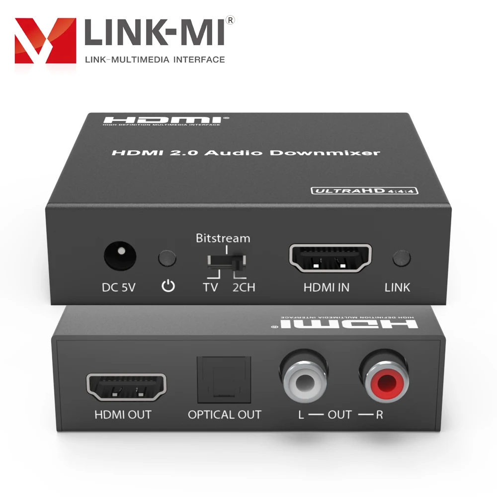 Аудиоэкстрактор HDMI 18 Гбит/с 4K при 60 Гц с аудио Downmix