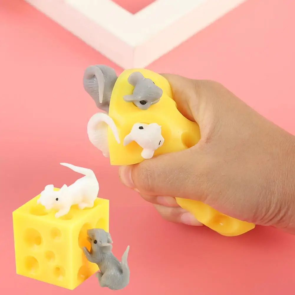 

Mouse And Cheese Toy Sloth Hide And Seek Stress Relief Stressbusting Toys And Block 2 Cheese Figures Toy Fidget Squishable R2w4